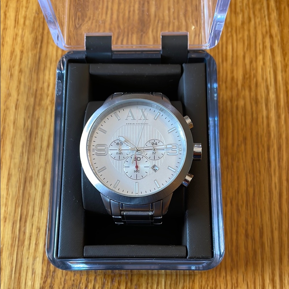Armani Exchange Silver Chronograph Watch